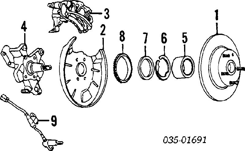 Rolamento de cubo traseiro Mazda 626 III GV