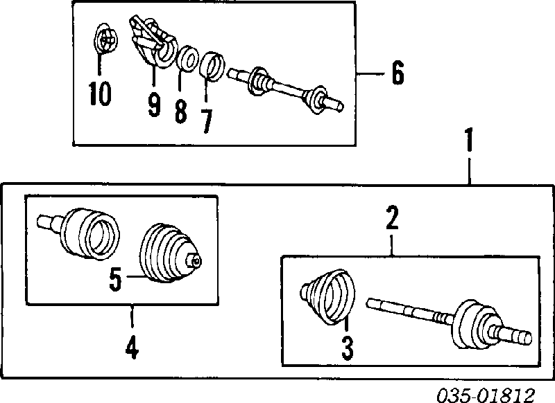 G56822520 Mazda Junta homocinética interna dianteira direita