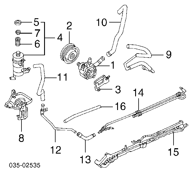 B01A32691 Mazda Tampa de tanque de bomba da Direção hidrâulica assistida