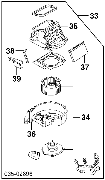 BG1P61B10 Mazda Motor de ventilador de forno (de aquecedor de salão)