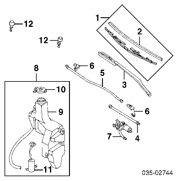 96190259 Hyundai/Kia Bomba de motor de fluido para lavador de vidro dianteiro