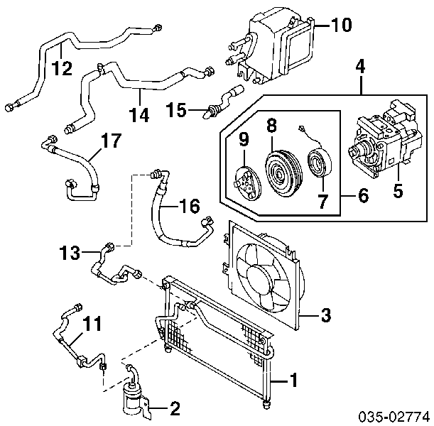 Radiador de aparelho de ar condicionado Mazda GA5R61480 preço, a partir de 109,07 USD