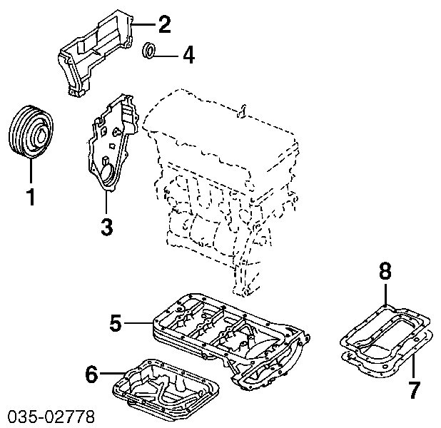 0K01310602 Hyundai/Kia Vedação dianteira da árvore distribuidora de motor