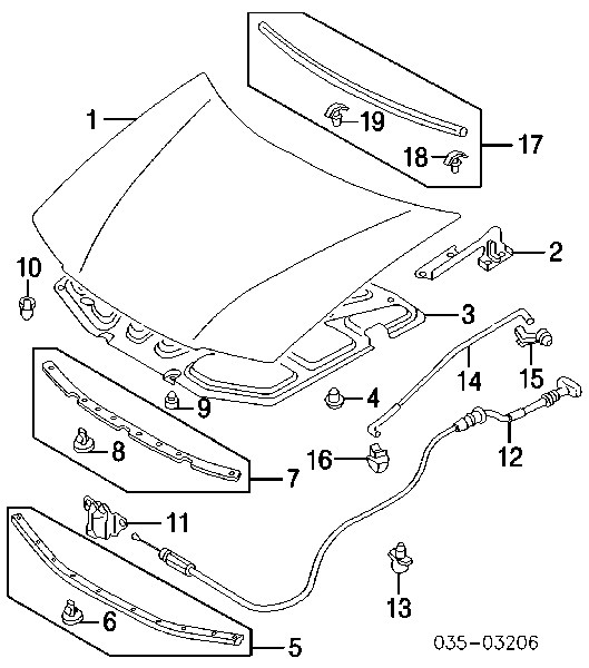  Capota Mazda 323 F VI hatchback (BJ) (1998 - 2003) F VI