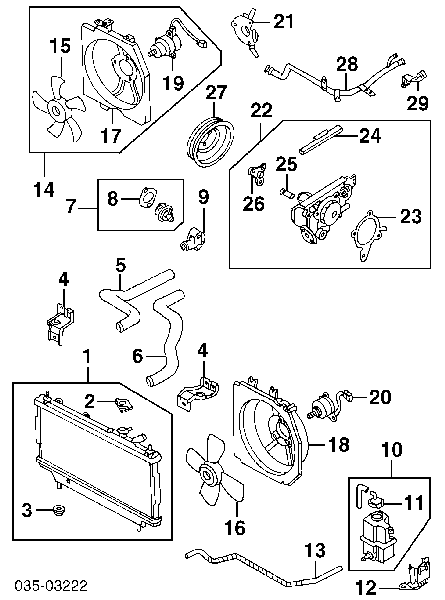 0300170002 Depo/Loro/Abakus Radiador de esfriamento de motor