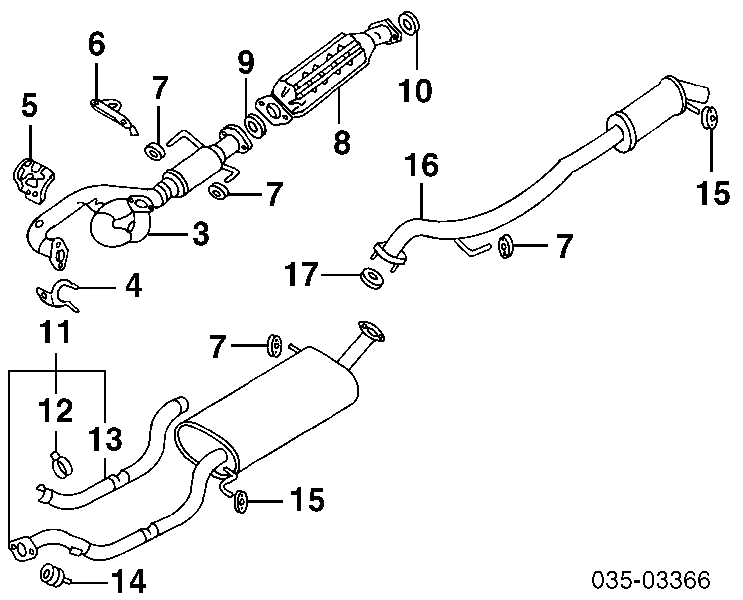 BP4740061A Mazda Coxim de fixação do silenciador