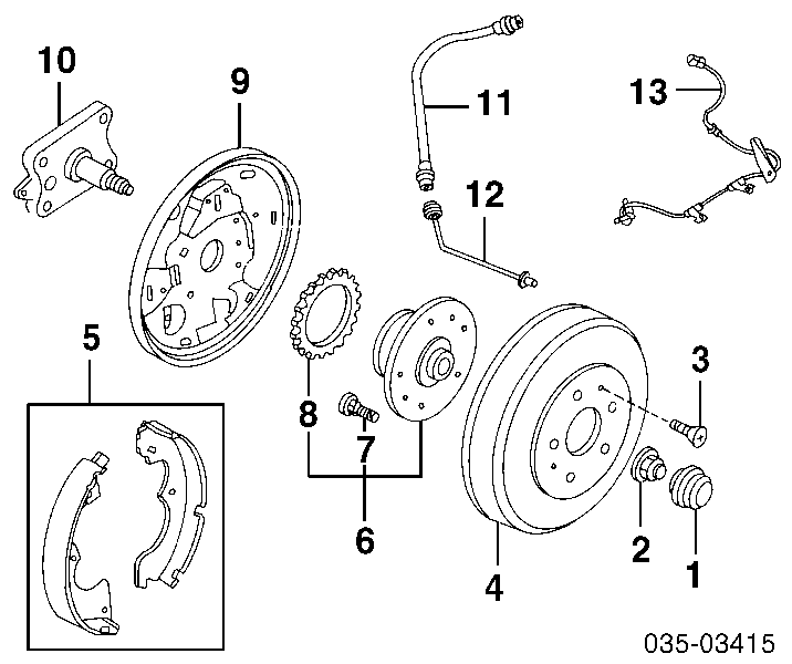 998310816 Mazda Parafuso do freio de disco