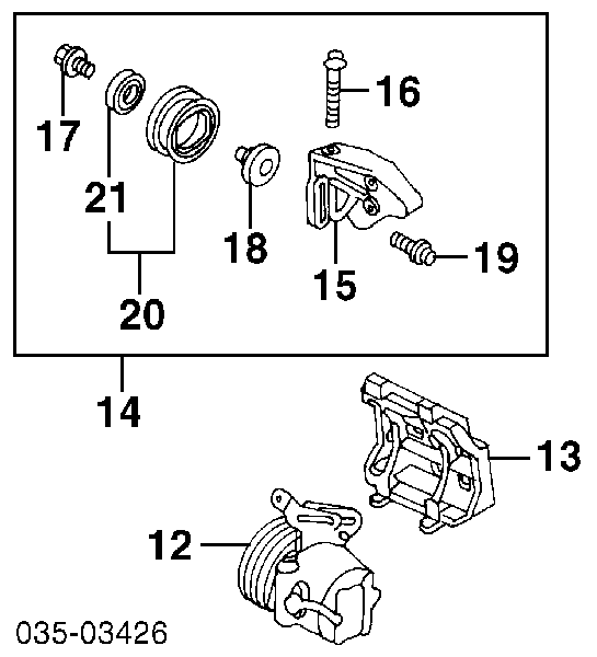 MD611343 Mitsubishi Rolamento do gerador