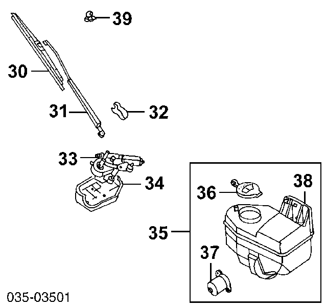 853276672 Mazda Bomba de motor de fluido para lavador de vidro dianteiro