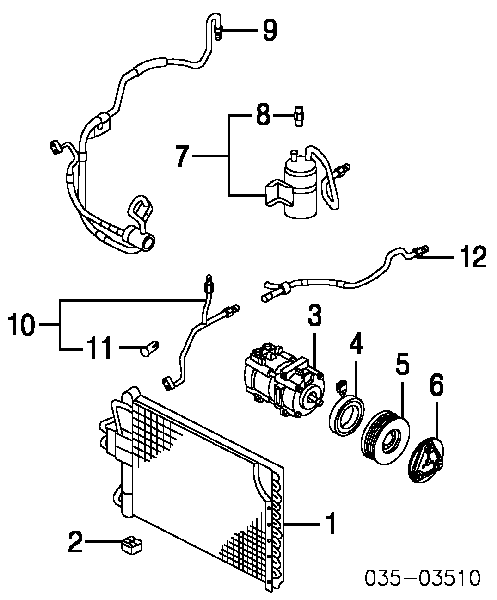 EC056145Z Mazda Compressor de aparelho de ar condicionado
