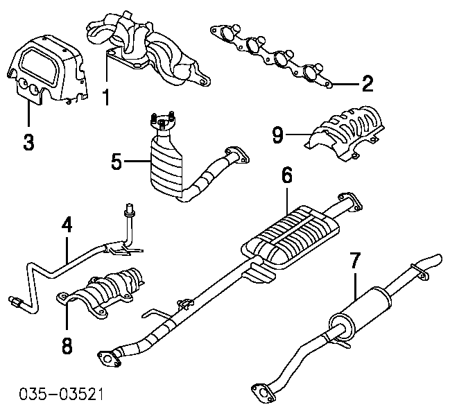 1053902 Ford Vedante de tubo coletor de escape