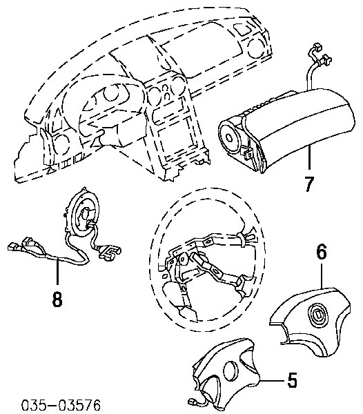 GE8C66CS0A Mazda Anel AIRBAG de contato, cabo plano do volante