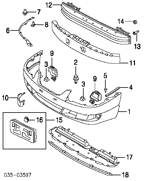 Porca cativa para parafuso auto-roscante Mazda B45556135 preço, a partir de 0,68 USD