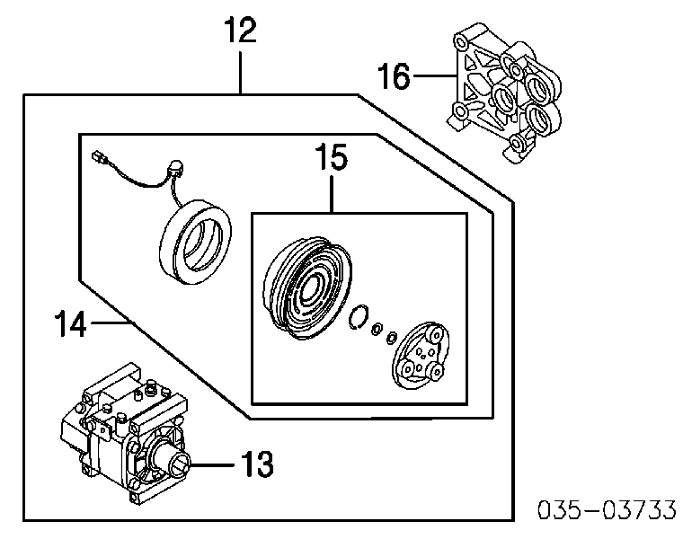 B25F61K00A Mazda Compressor de aparelho de ar condicionado