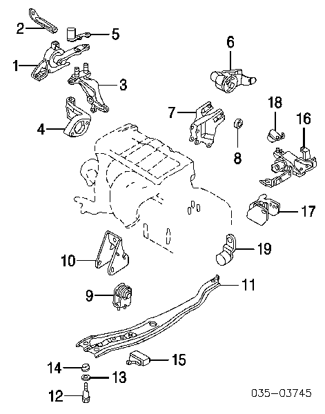 514070S GSP Coxim (suporte) dianteiro de motor