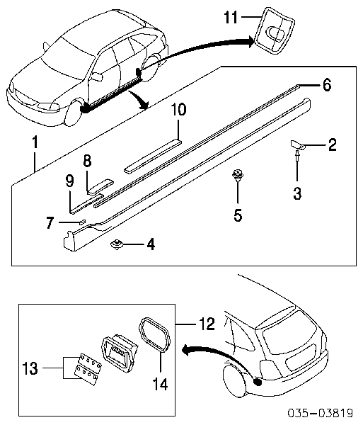 Braçadeira (cápsula) de fixação de moldura da porta Mazda G18K51SJ3 preço, a partir de 0,76 USD