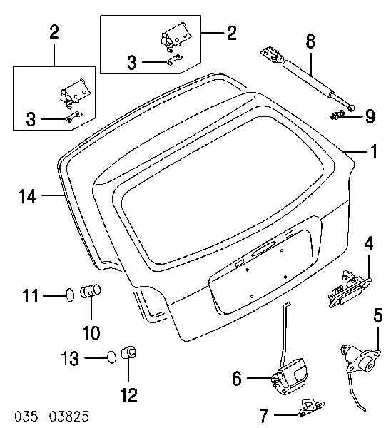 Pára-choque (grade de proteção) de tampa de porta-malas (de 3ª/5ª porta traseira) Mazda C10062877 preço, a partir de 6,08 USD