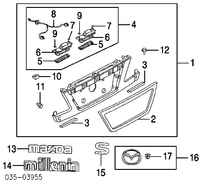 Cápsula (prendedor) de fixação do forro do pára-choque do pára-lama dianteiro Mazda LA0151958 preço, a partir de 5,08 USD