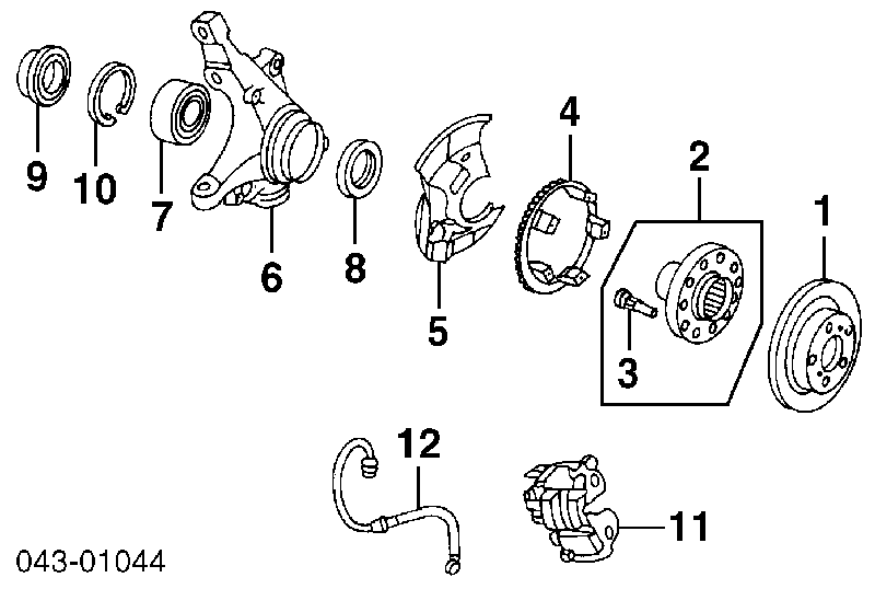 26750AA003 Subaru Anel de ABS