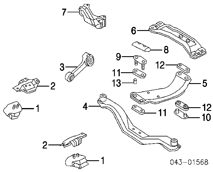Coxim (suporte) esquerdo/direito de motor Subaru 41022FE050 preço, a partir de 31,80 USD
