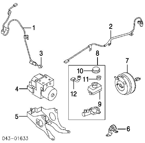 Cilindro mestre do freio Subaru Outback II B12, BE, BH
