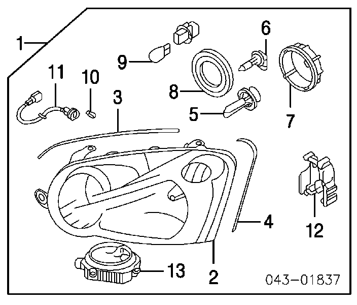 84920AE010 Subaru Lâmpada de xénon