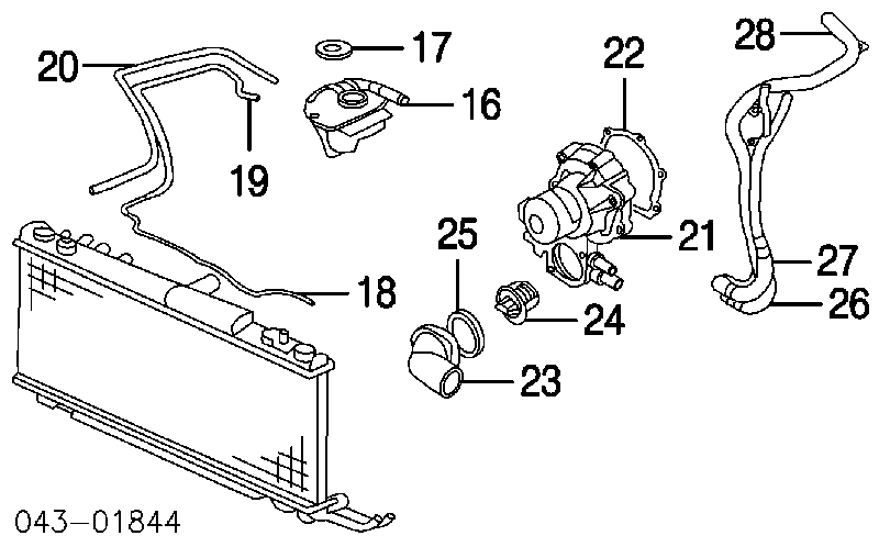 Bomba de água (bomba) de esfriamento Subaru 21111AA240 preço, a partir de 181,07 USD
