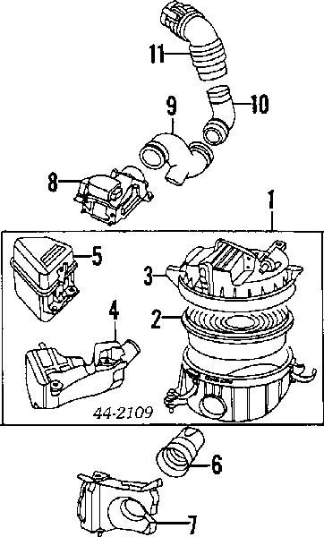 Sensor de fluxo (consumo) de ar, medidor de consumo M.A.F. - (Mass Airflow) para Toyota 4 Runner  N130