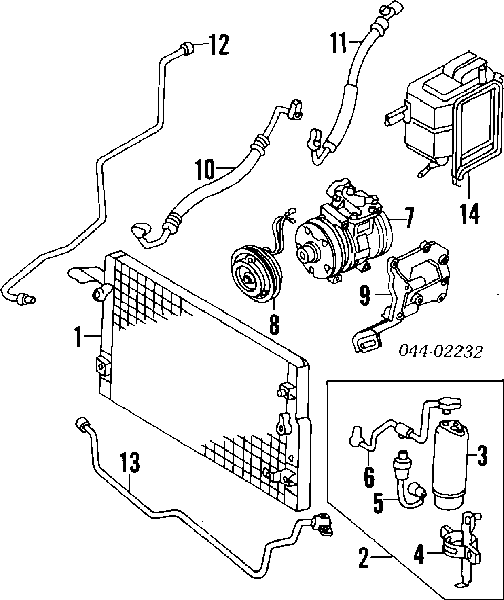 8846035080 Toyota Radiador de aparelho de ar condicionado