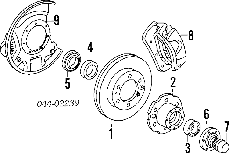 Cubo dianteiro para Toyota Hilux  N