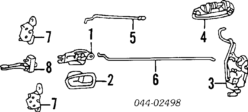 6861020050 Toyota Limitador dianteiro de abertura de porta