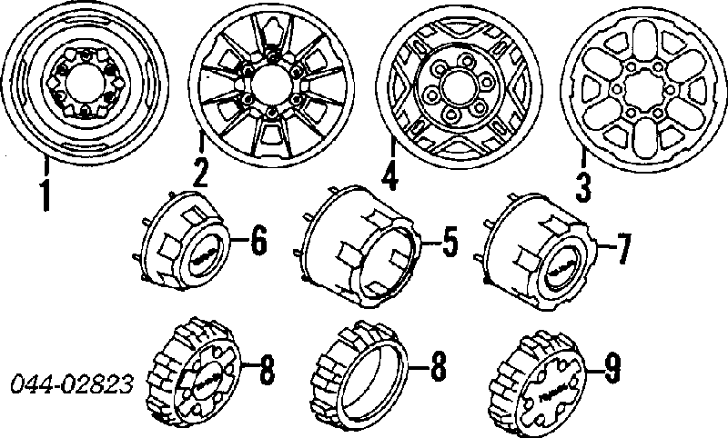 Discos de roda de aleação ligeira (de aleação ligeira, de titânio) Toyota Hilux  N