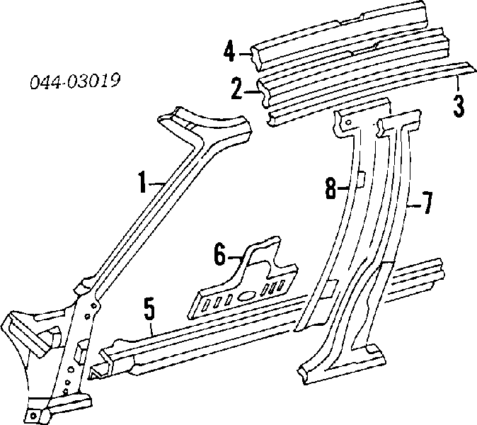 Acesso externo direito para Toyota Corolla  E9