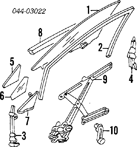 Mecanismo de acionamento de vidro da porta dianteira esquerda para Toyota Corolla  E9