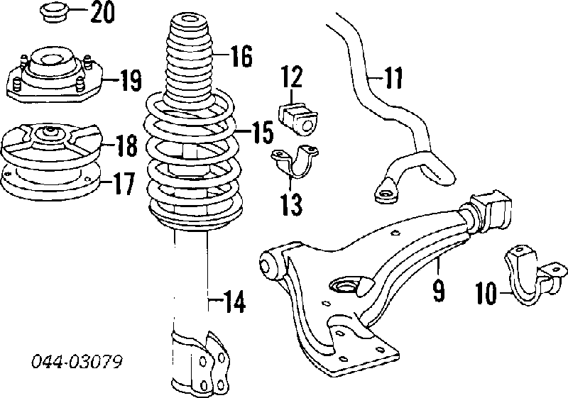 4851019656 Toyota Amortecedor dianteiro direito