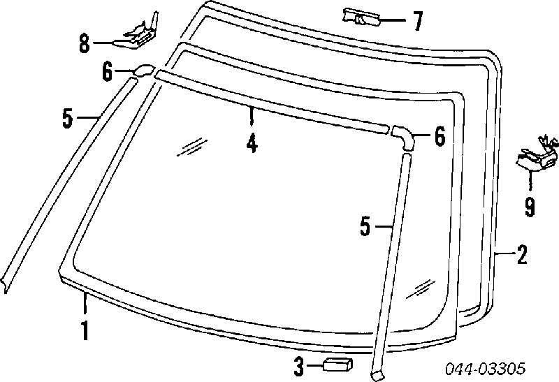 456212010 Toyota Compactador de vidro traseiro