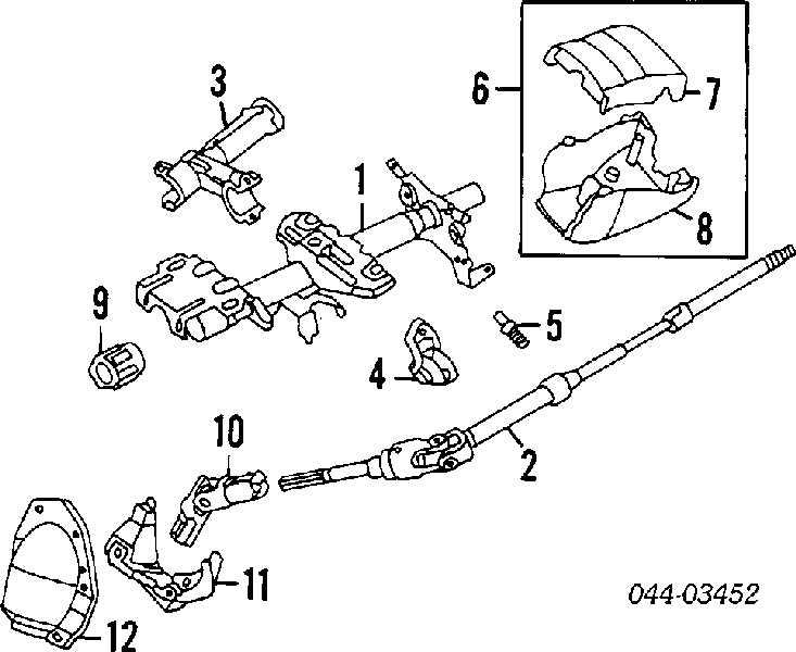 6905712220 Toyota Trinco de fecho de ignição