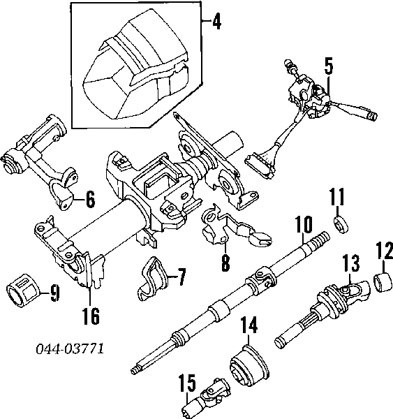 Trinco de fecho de ignição para Toyota Camry III V10