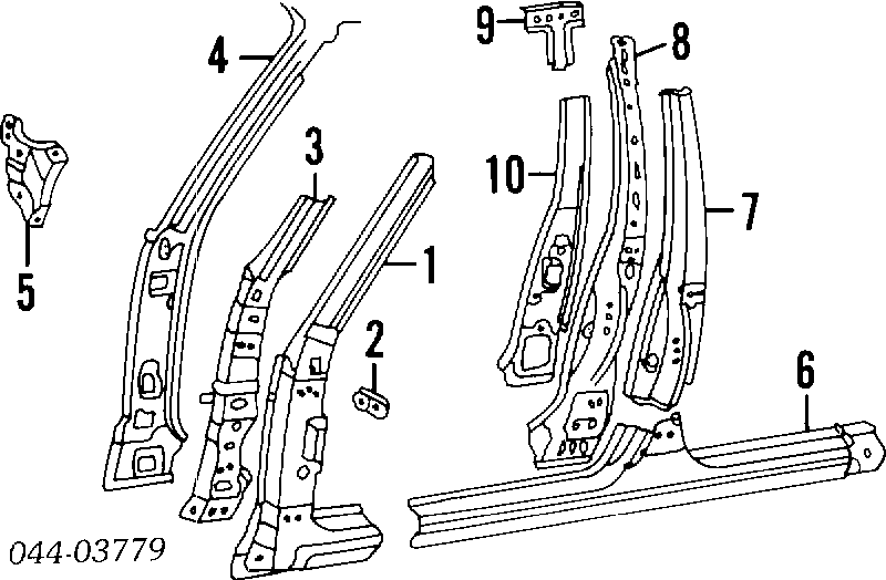 6141112530 Toyota Acesso externo direito