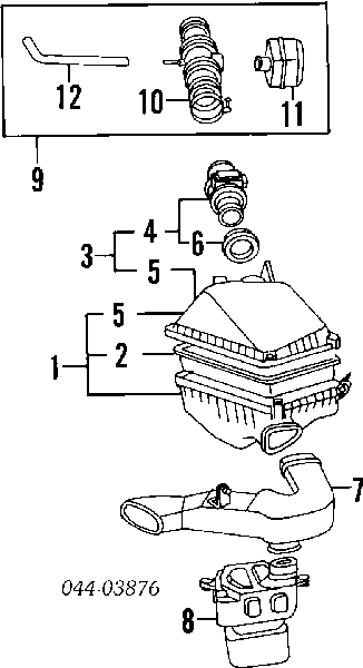 1780574100 Toyota Ressonador de filtro de ar