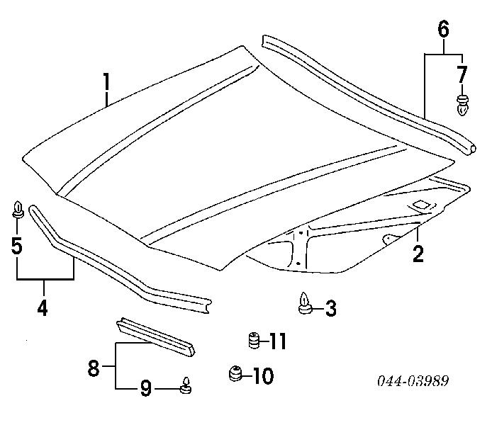 Pára-choque (grade de proteção) da capota Toyota 9054115004 preço, a partir de 5,88 USD