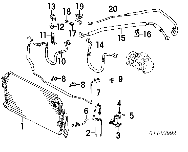 8864506020 Toyota Sensor de pressão absoluta de aparelho de ar condicionado
