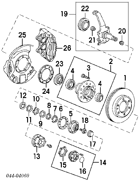 9021542025 Toyota Anel de travagem de rolamento de cubo dianteiro