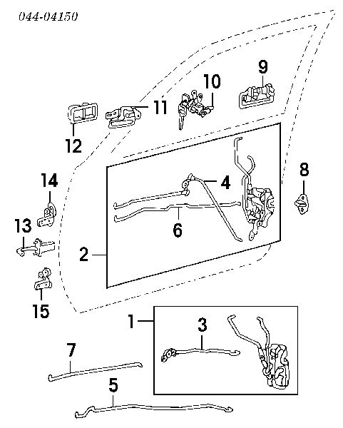 6871032040 Toyota Gozno da porta dianteira direita