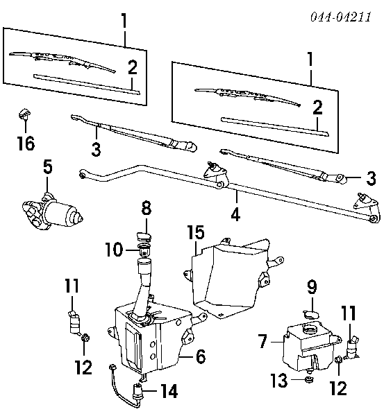 8515035200 Toyota Trapézio de limpador pára-brisas