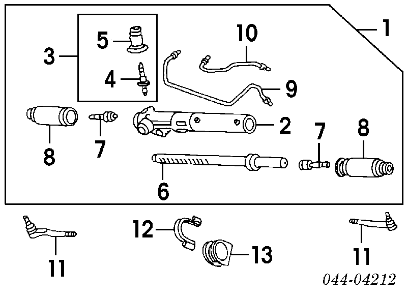4420435020 Toyota Cremalheira da direção