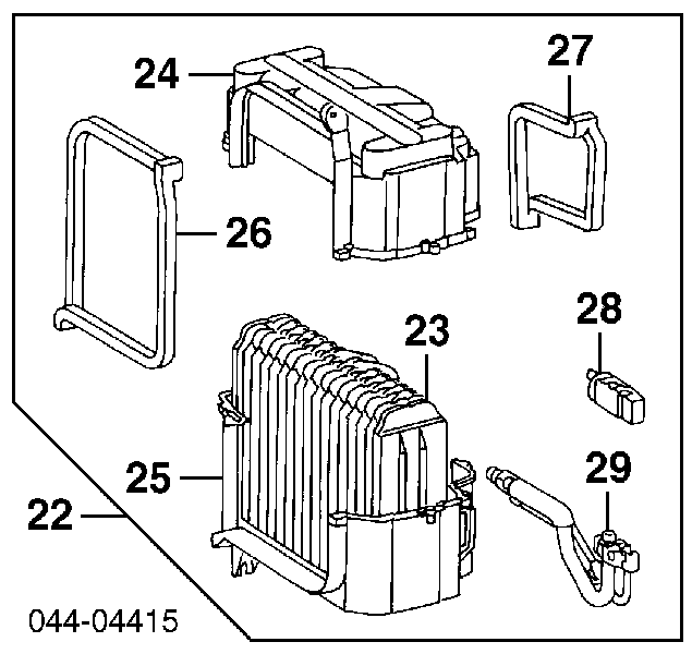 Vaporizador de aparelho de ar condicionado para Toyota Land Cruiser 90 J9