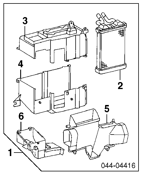 Radiador de forno (de aquecedor) para Toyota Land Cruiser 90 J9