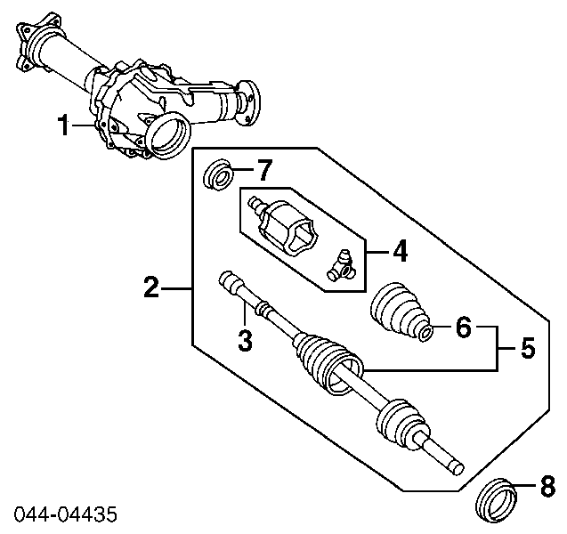 4343035030 Toyota Semieixo (acionador) dianteiro