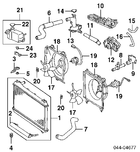 1636120040 Toyota Ventilador (roda de aletas) do radiador de aparelho de ar condicionado
